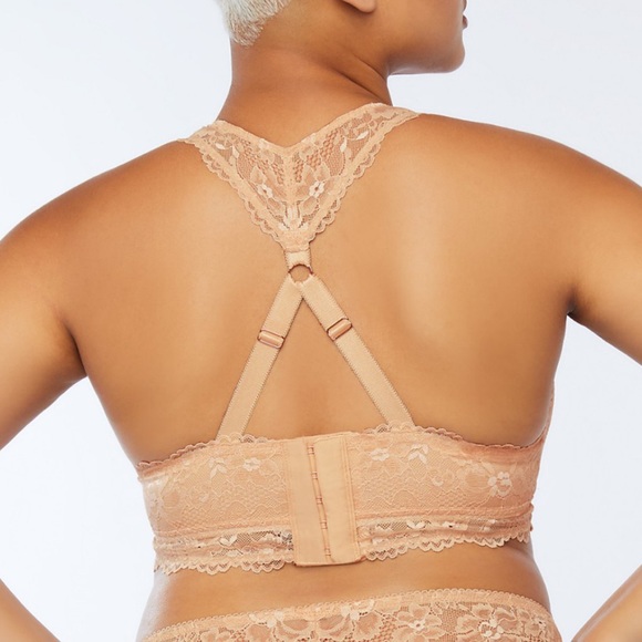 NWT Savage X Fenty Floral Lace Bralette Nude Size 1X - Picture 2 of 12